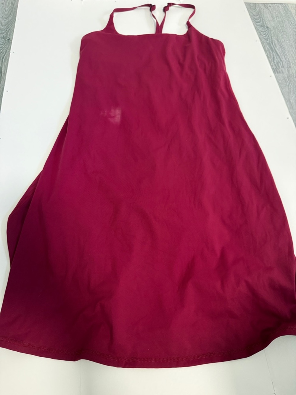Simple Strappy A-Line athletic Dress in Deep Berry